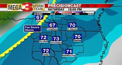 Forecast for Midday Saturday